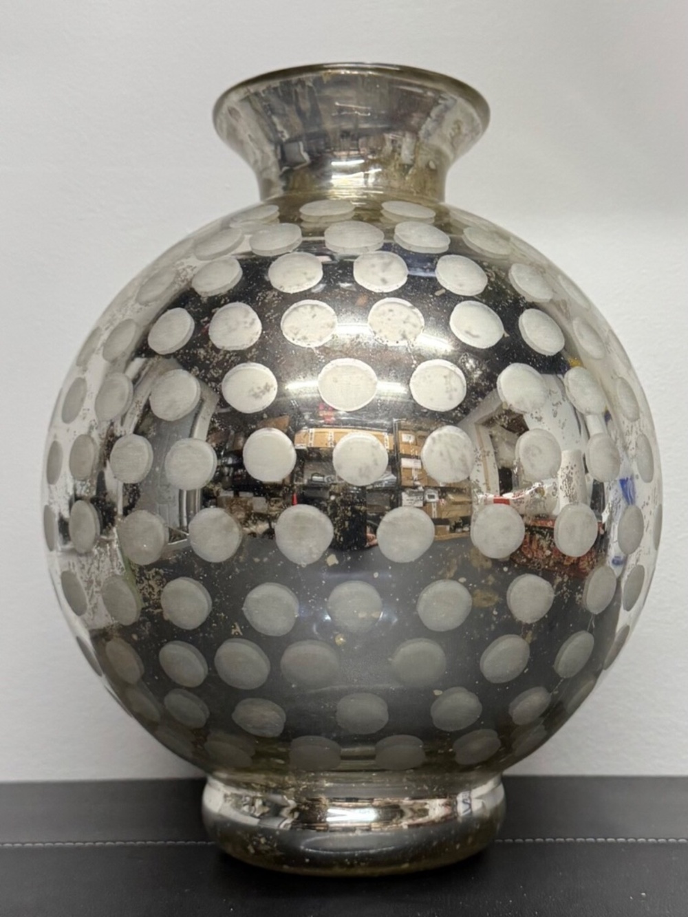 Anthropology Antique Silver Vase (Z54E)